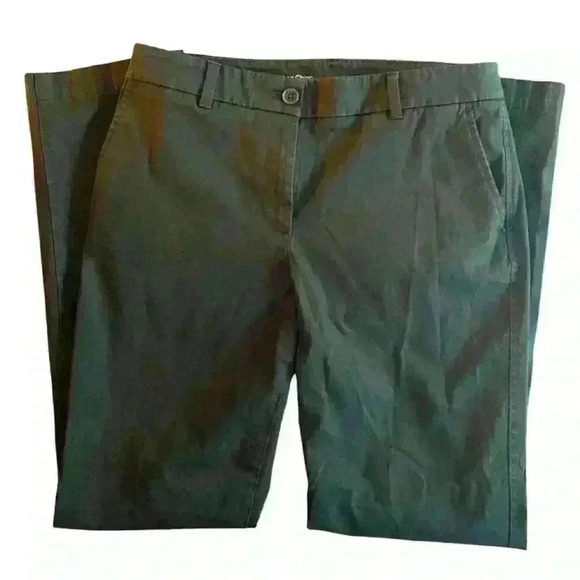 TALBOTS Curvy Straight Leg Chino Ankle Pant Size 6 Cotton/Spandex in Olive. - Picture 1 of 7